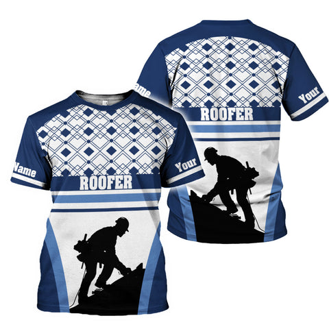 Custom Name Roofer shirt for Roofer, Roofing 3D Shirt Gift for Man, 3D All Over Printed T-shirt, gift for Dad