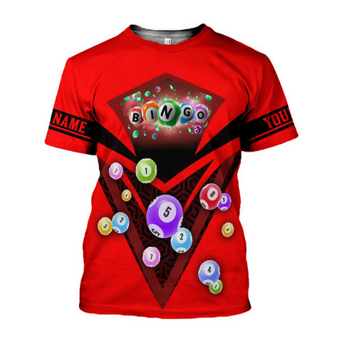 Personalized 3D BINGO Shirt with Name and Team Name, Custom Bingo game Shirts for Team, Men Women unisex 3D shirt