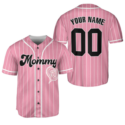 Personalized Name Number Mommy Daddy Baseball Jerseys, 3D Shirts for Women Men, Gifts shirt for new mom new dad