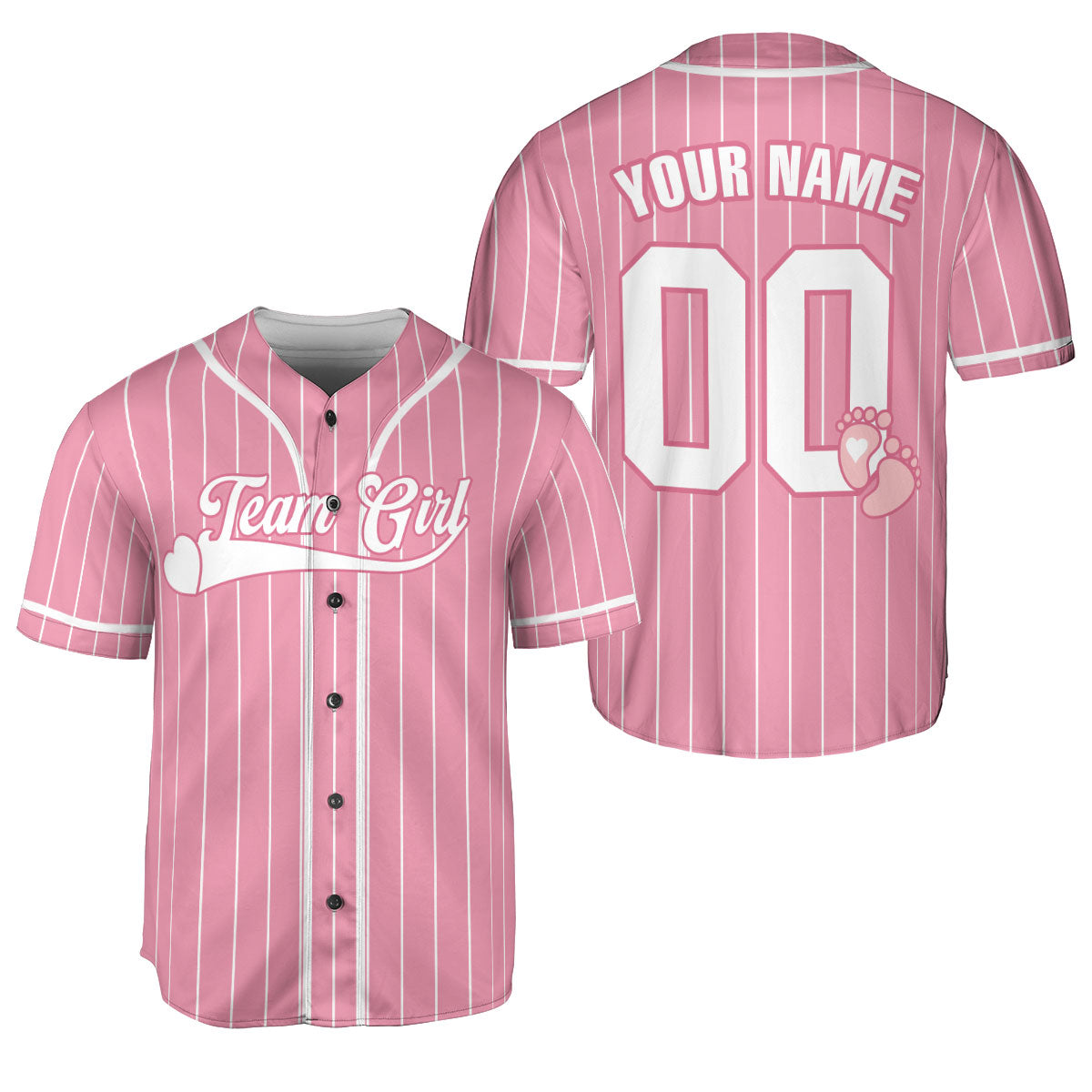 Personalized Name and Number Gender Reveal Baseball Jerseys, Team Girl Team boy Shirts for New Mom Dad