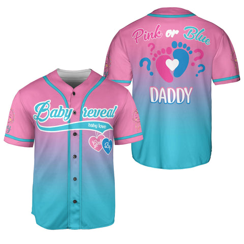 Baby Gender Reveal Baseball Jerseys, Team Girl Team boy Shirts for New Mom Dad