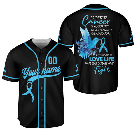 Personalized Name Number Prostate Cancer Jersey, Fight Prostate Cancer Baseball Jersey for women men