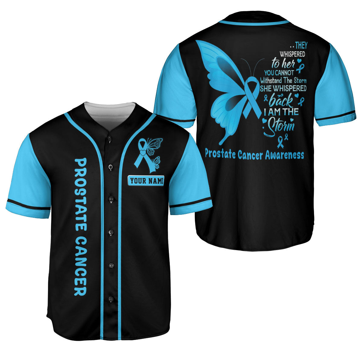 Personalized Name Prostate Cancer Jersey, Prostate Cancer Awareness Baseball Jersey for women men
