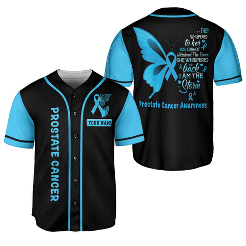 Personalized Name Prostate Cancer Jersey, Prostate Cancer Awareness Baseball Jersey for women men