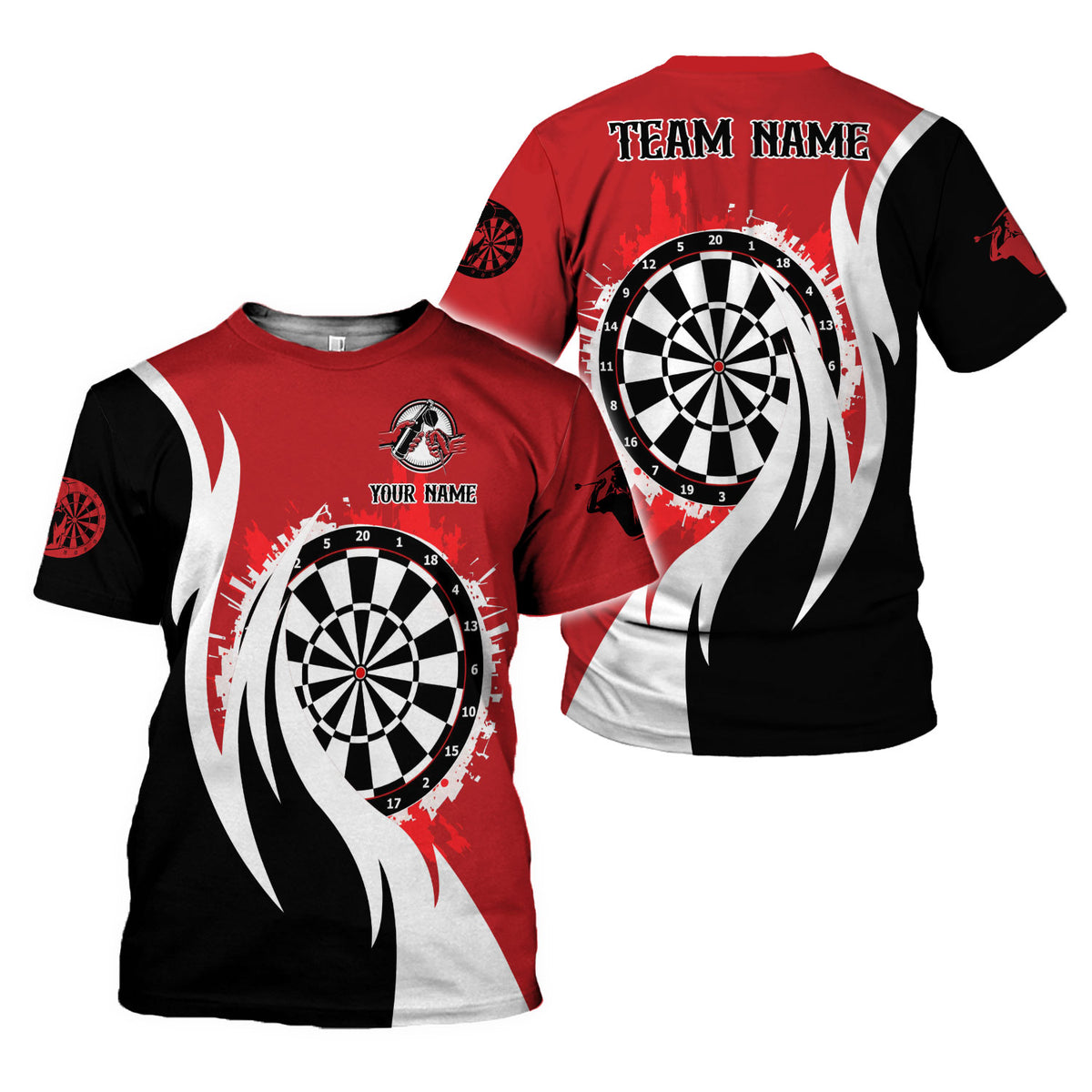 Personalized Dart 3D Shirts for Men Women 3D, Custom Name Team Dartboard Shirt S-5XL, Gifts shirt