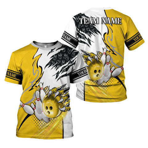 Personalized Bowling Shirt 3D, Custom Name Bowler Gift shirt, 3D All Over Printed Shirt for Men, Women