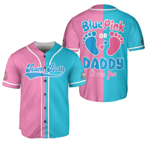 Baby Gender Reveal Baseball Jerseys, Team Girl Team boy Shirts for New Mom Dad, Unisex Baseball Jersey