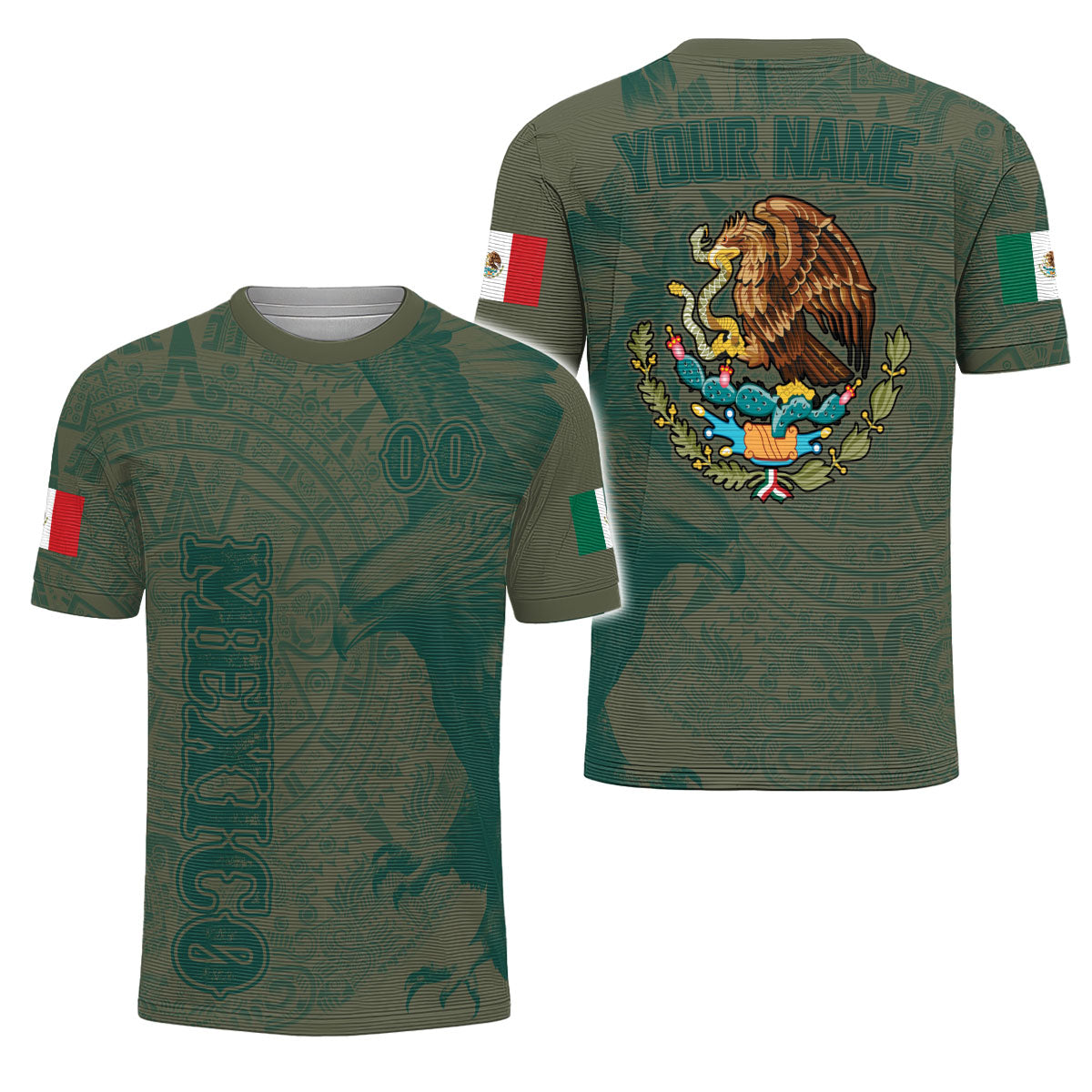 Personalized Name Mexican Soccer Jersey, Men's Quick Dry Soccer Jersey, Football Jersey Uniforms for Team