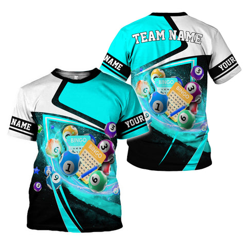 Personalized Team Name and Name BINGO 3D Shirt, Custom Bingo game Shirts for Team, Men Women unisex T shirt