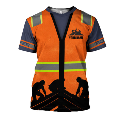 Custom Name Roofer 3D shirt, Roofing Shirt for Men, Gift for Roofer 3D All Over Printed T-shirt