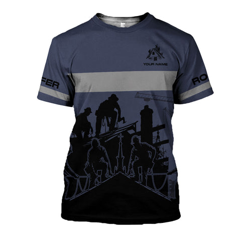 Custom Name Roofer 3D shirt for men, Roofing Shirt Gift for Roofer 3D All Over Printed T-shirt, gift for him