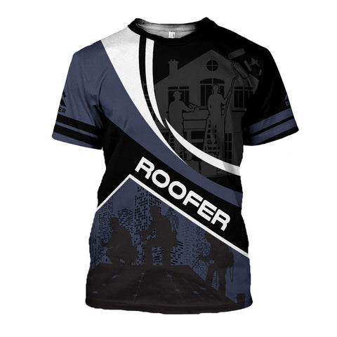 Custom Name Roofer 3D shirt for Roofer, Roofing Shirt Gift for Man, 3D All Over Printed T-shirt, Birthday gift for Dad
