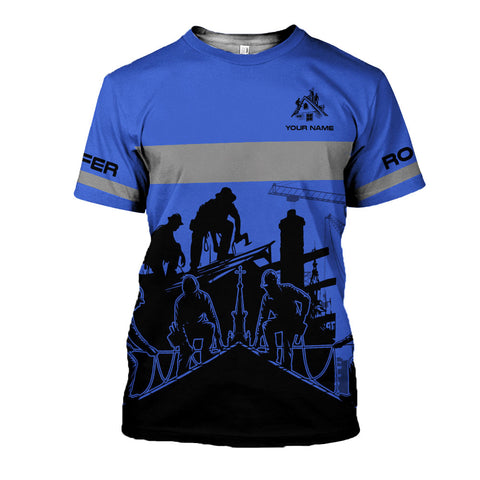 Custom Name Roofer 3D shirt for men, Roofing Shirt Gift for Roofer 3D All Over Printed T-shirt, gift for him