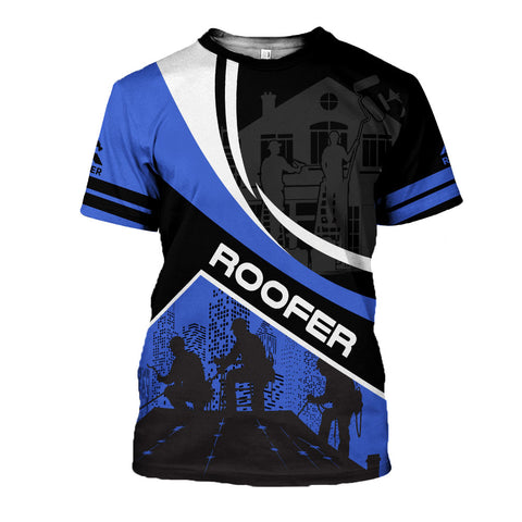 Custom Name Roofer 3D shirt for Roofer, Roofing Shirt Gift for Man, 3D All Over Printed T-shirt, Birthday gift for Dad