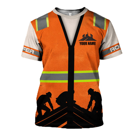 Custom Name Roofer 3D shirt, Roofing Shirt for Men, Gift for Roofer 3D All Over Printed T-shirt