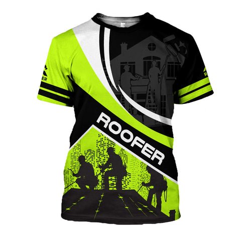 Custom Name Roofer 3D shirt for Roofer, Roofing Shirt Gift for Man, 3D All Over Printed T-shirt, Birthday gift for Dad