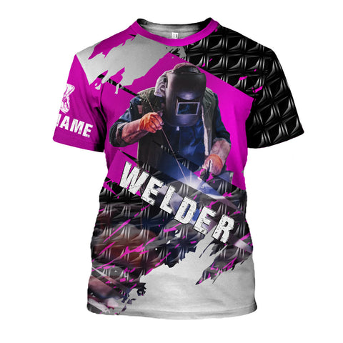 Personalized Name 3D Welder Shirt, Welder Shirts for Men 3D shirt , gift for him Welding T-shirt