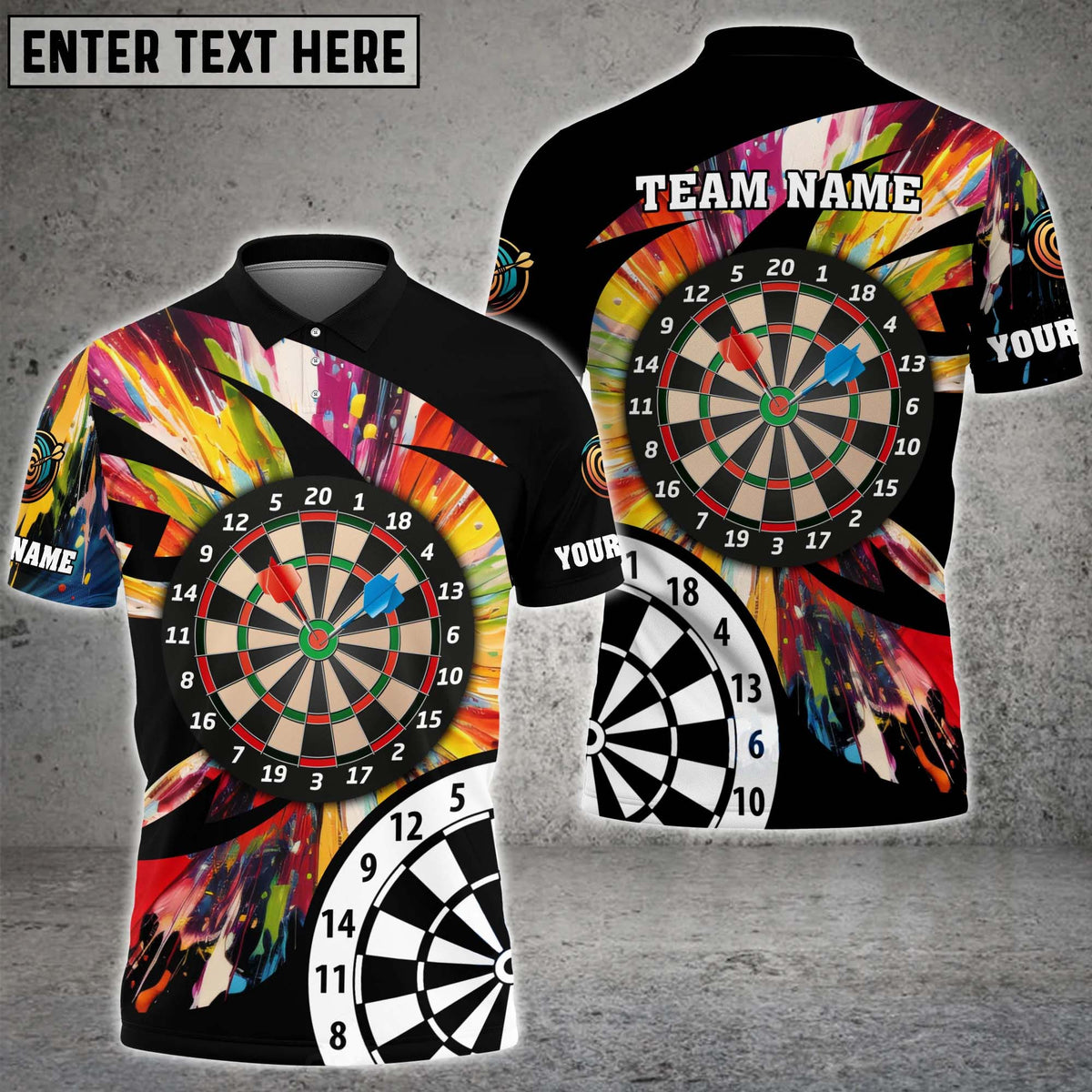 Mostprints Colorful Darts Board Personalized Name, Team Name 3D Shirt