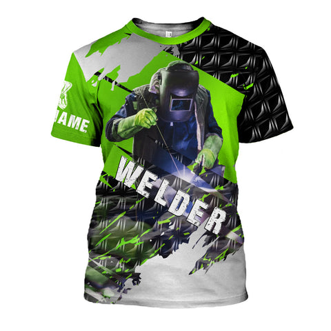 Personalized Name 3D Welder Shirt, Welder Shirts for Men 3D shirt , gift for him Welding T-shirt