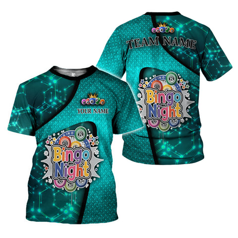 Personalized Name Team Name BINGO 3D Shirt, Custom Bingo game Shirts for Team, Men Women unisex T shirt