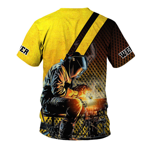 Customized Name Welder 3d Shirt, Welding 3D All Printed Shirt, Welder Shirt for Man, Welder Gift TShirt