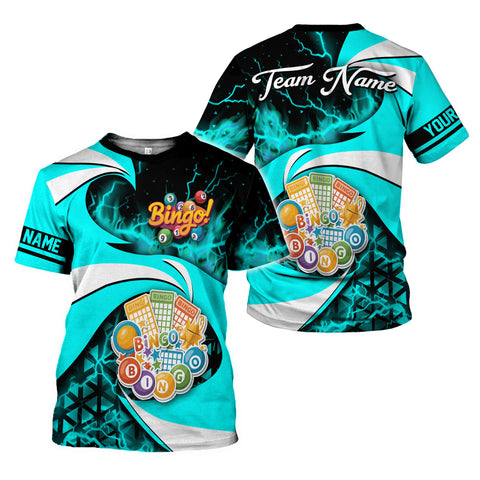 Custom Team Name and Name BINGO 3D Shirt for Men Women, Custom Bingo game Shirts for Team