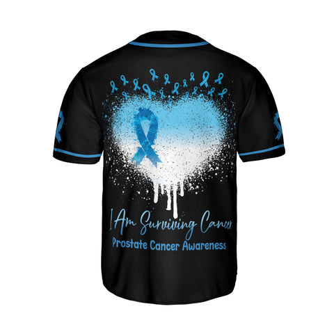 Personalized Name Prostate Cancer Jersey, I am surviving Prostate Cancer Baseball Jersey