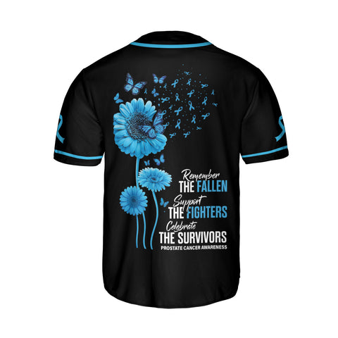 Personalized Name Prostate Cancer Jersey, Support Prostate Cancer Survivor Baseball Jersey