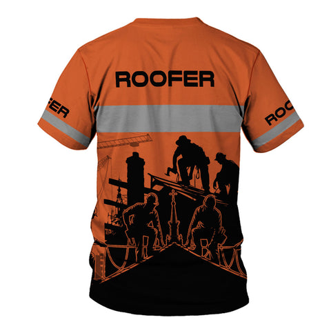 Custom Name Roofer 3D shirt for men, Roofing Shirt Gift for Roofer 3D All Over Printed T-shirt, gift for him
