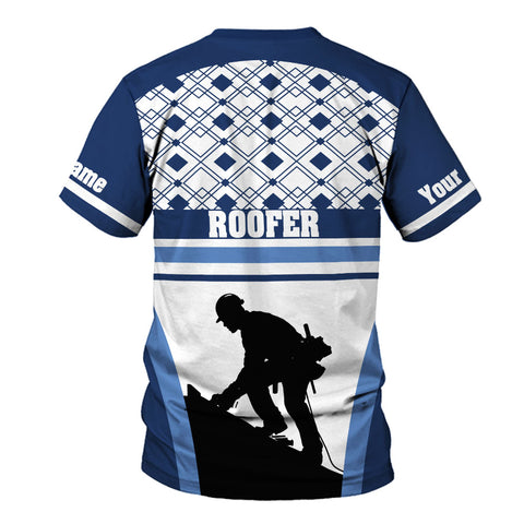Custom Name Roofer shirt for Roofer, Roofing 3D Shirt Gift for Man, 3D All Over Printed T-shirt, gift for Dad