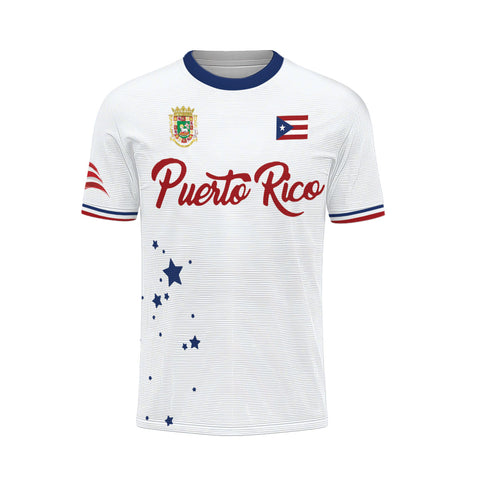 Custom Puerto Rico Soccer Jersey with Name Number, Men Quick Dry Soccer Jersey, Football Uniforms for Team