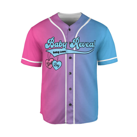 Gender Reveal Blue or Pink Baseball Jerseys, Daddy Mommy love you Shirts for Women Men, Gifts shirt for new mom new dad