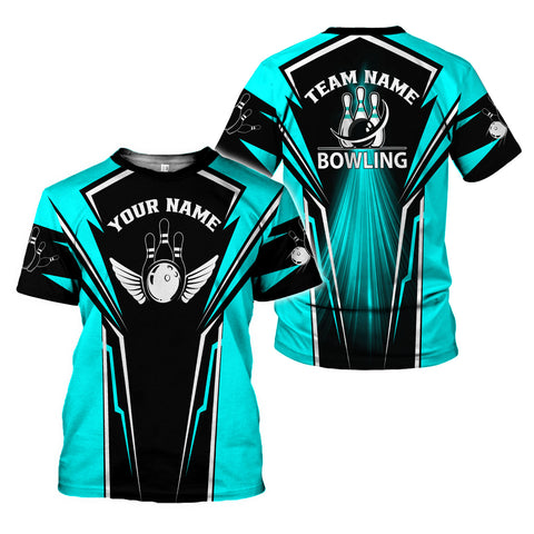 Personalized Name Bowling 3D Shirt for Men Women, Custom Bowler Gift shirt, 3D All Over Printed Shirt
