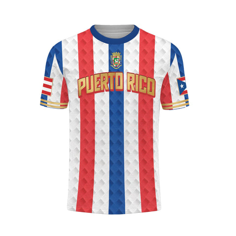 Custom Name Number Puerto Rico Soccer Jersey, Men Quick Dry Soccer Jersey, Football Uniforms for Team