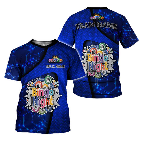 Personalized Name Team Name BINGO 3D Shirt, Custom Bingo game Shirts for Team, Men Women unisex T shirt