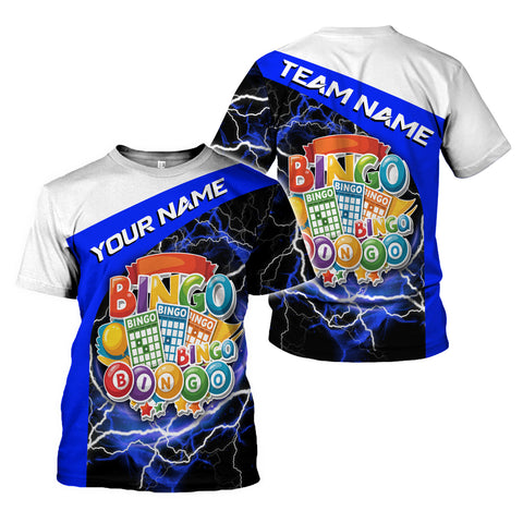 Personalized Team Name and Name BINGO 3D Shirt for Men Women, Custom Bingo game Shirts for Team