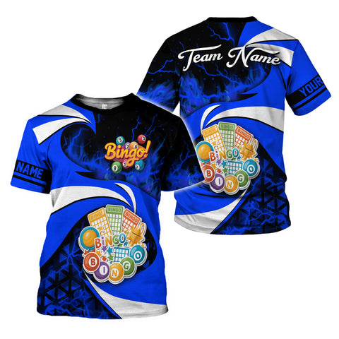 Custom Team Name and Name BINGO 3D Shirt for Men Women, Custom Bingo game Shirts for Team
