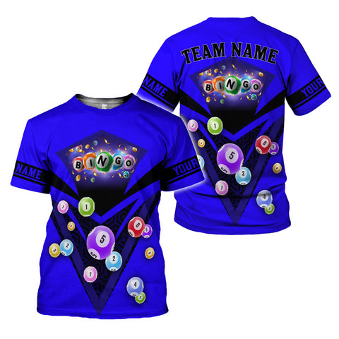 Personalized 3D BINGO Shirt with Name and Team Name, Custom Bingo game Shirts for Team, Men Women unisex 3D shirt