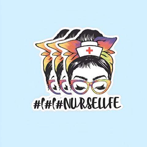 Nurse life sticker, Nurse gift, Waterproof Vinyl Sticker for Book Laptop Water Bottle Phone Case