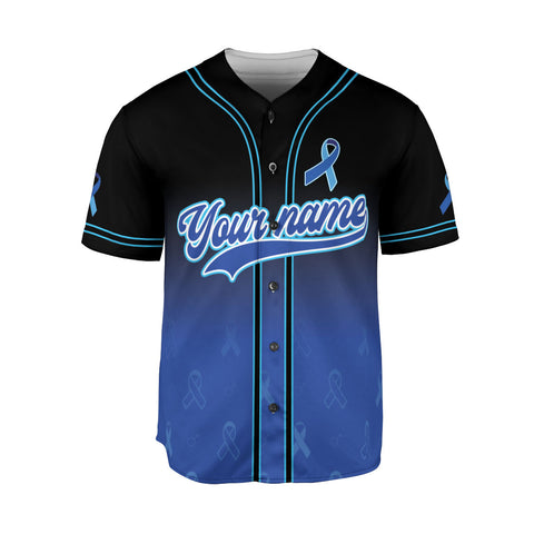 Custom Name Prostate Cancer Jersey, Nobody fights alone Baseball Prostate Cancer Baseball Jersey