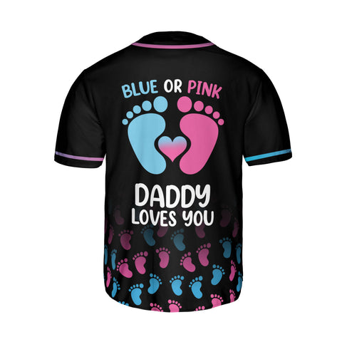 Gender Reveal party Blue or Pink Baseball Jerseys, 3D Shirts for Women Men, Gifts shirt for new mom new dad