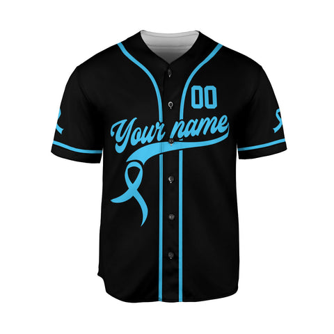Personalized Name Number Prostate Cancer Jersey, Fight Prostate Cancer Baseball Jersey for women men