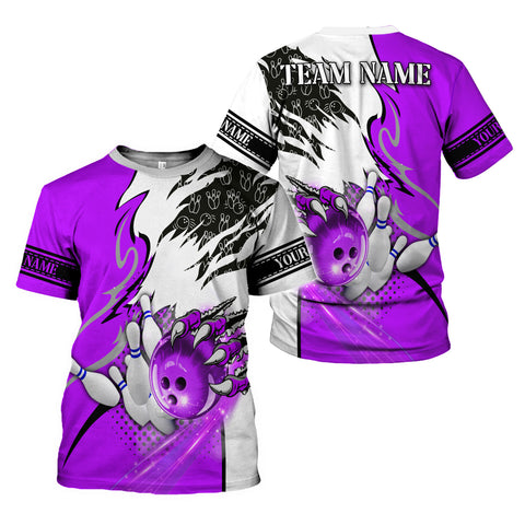 Personalized Bowling Shirt 3D, Custom Name Bowler Gift shirt, 3D All Over Printed Shirt for Men, Women