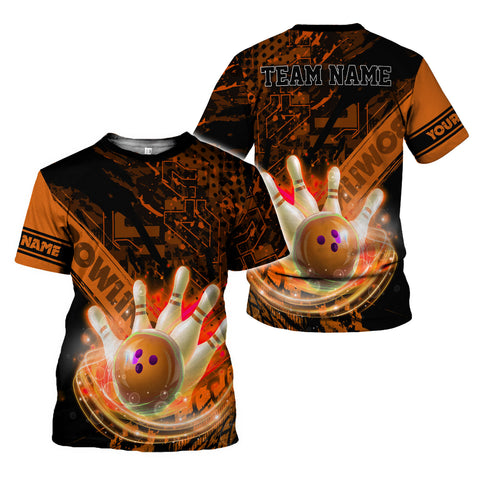Personalized Bowling 3D Shirt for Men Women, Custom Name and Team Name Bowler Gift shirt, 3D All Over Printed Shirt