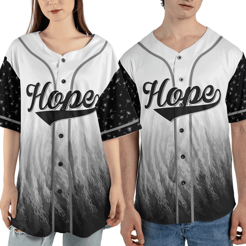 Customized Name Lung Cancer Jersey, Lung Cancer Awareness Hope Baseball Jersey for women men (Copy)