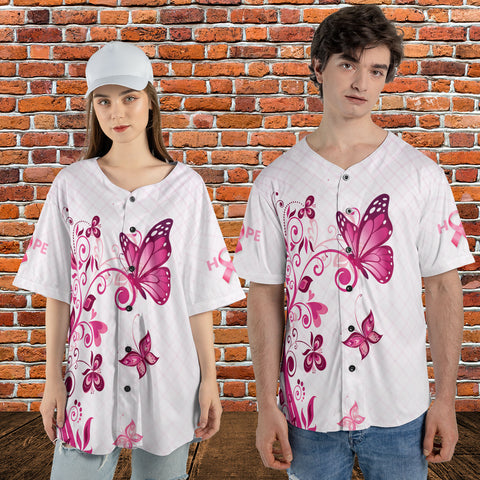 Personalized Name Number Breast Cancer Baseball Jersey, Breast Cancer Survivor Pride shirt for women men