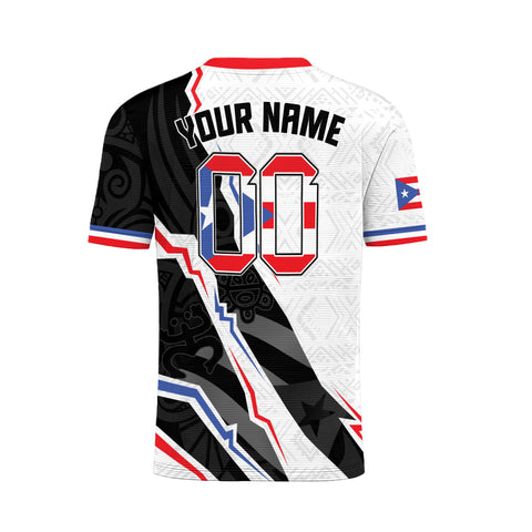 Custom Name Number Puerto Rico Soccer Jersey for Men, Football Uniforms for Team, Soccer Jersey Gift for Him
