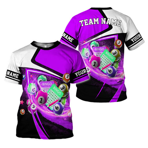 Personalized Team Name and Name BINGO 3D Shirt, Custom Bingo game Shirts for Team, Men Women unisex T shirt