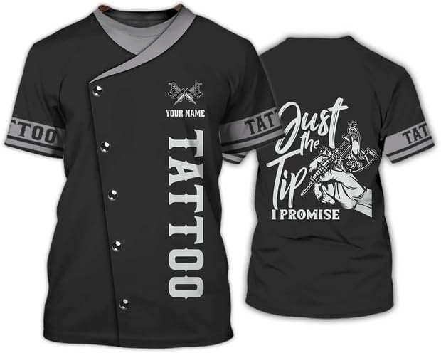 Personalized 3D Classic Tattoo Uniform Tshirt, Gift for Tattoo Men Shirts