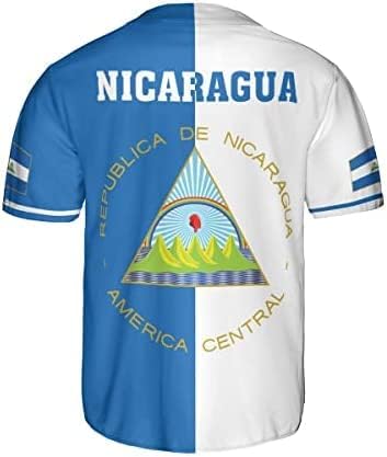 AOVL Personalized Nicaragua Baseball Jersey, Custom Nicaragua Baseball Jersey for Men & Women, Nicaraguan Camisas Shirt